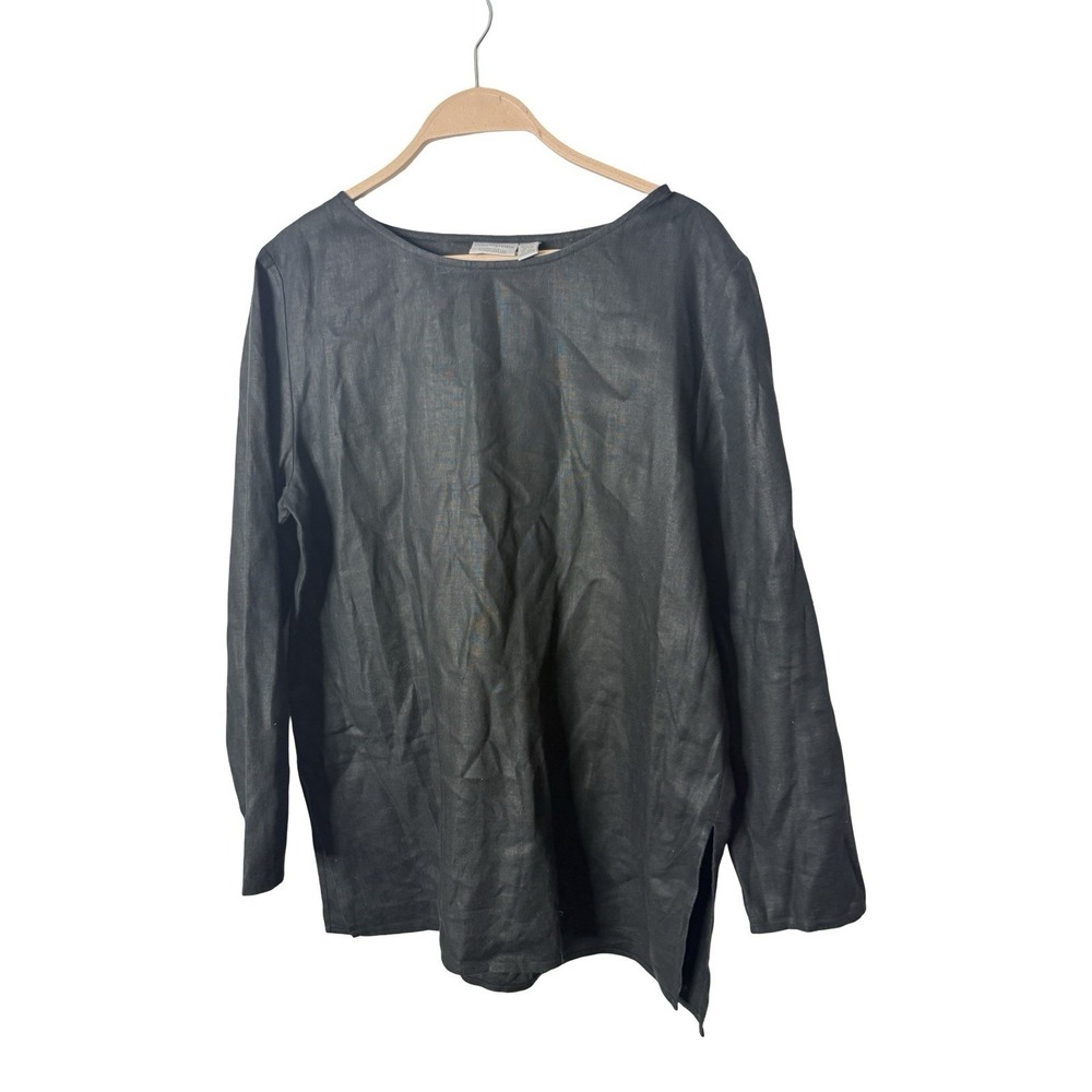 Sutton Studion sz medium linen 3/4 sleeve‎ Bloomingdales top